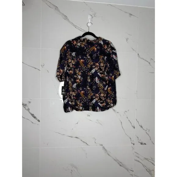 Super Massive Shirt Men's XL Floral Harvest Short Sleeve Crop Fit​ - Picture 3 of 7